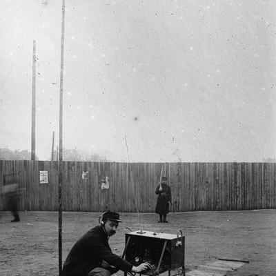 Radiotelephony post at the army.